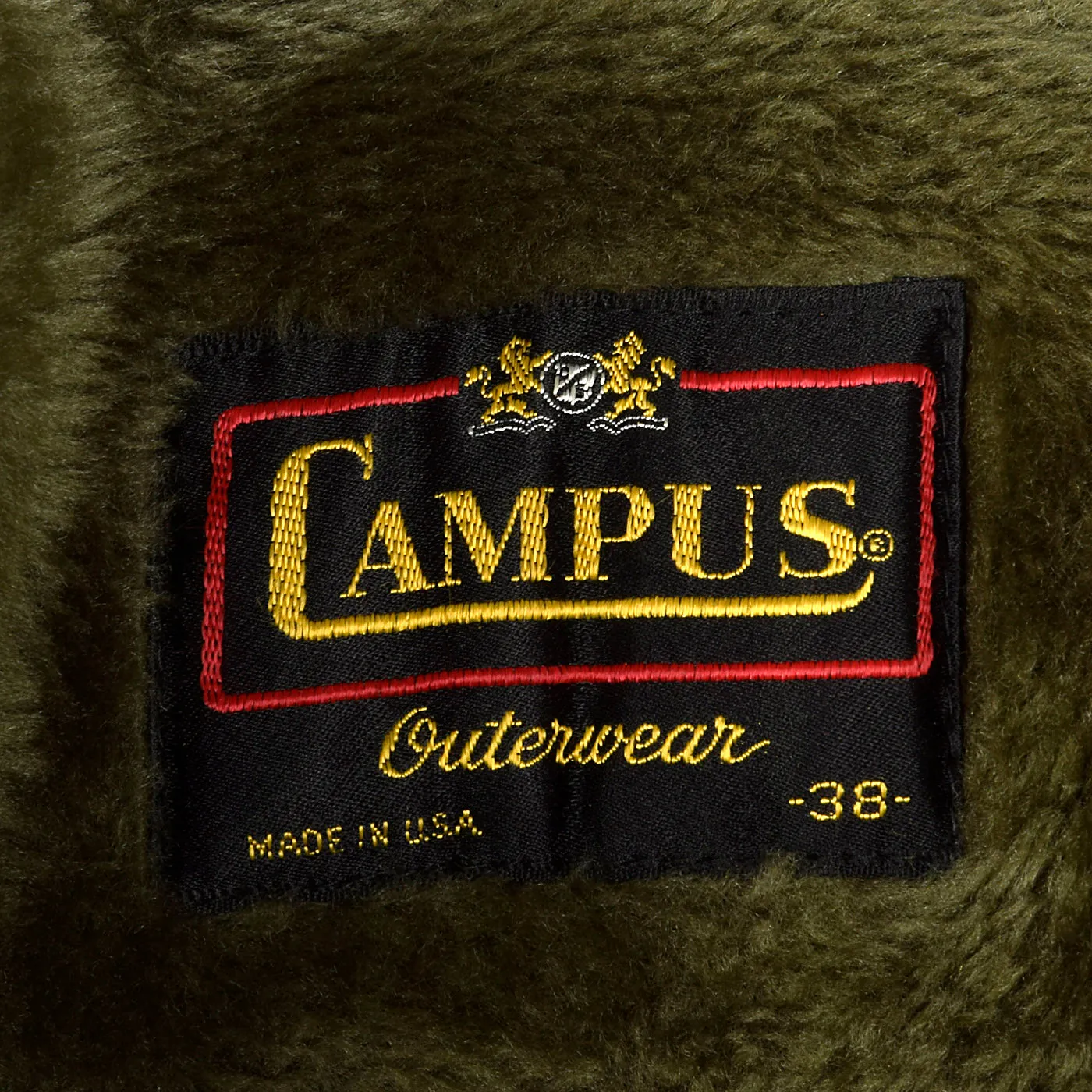 1950s Campus Green Wool Winter Coat