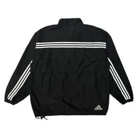 1990’S ADIDAS STRIPED PULL OVER ANORAK TRACK JACKET XX-LARGE