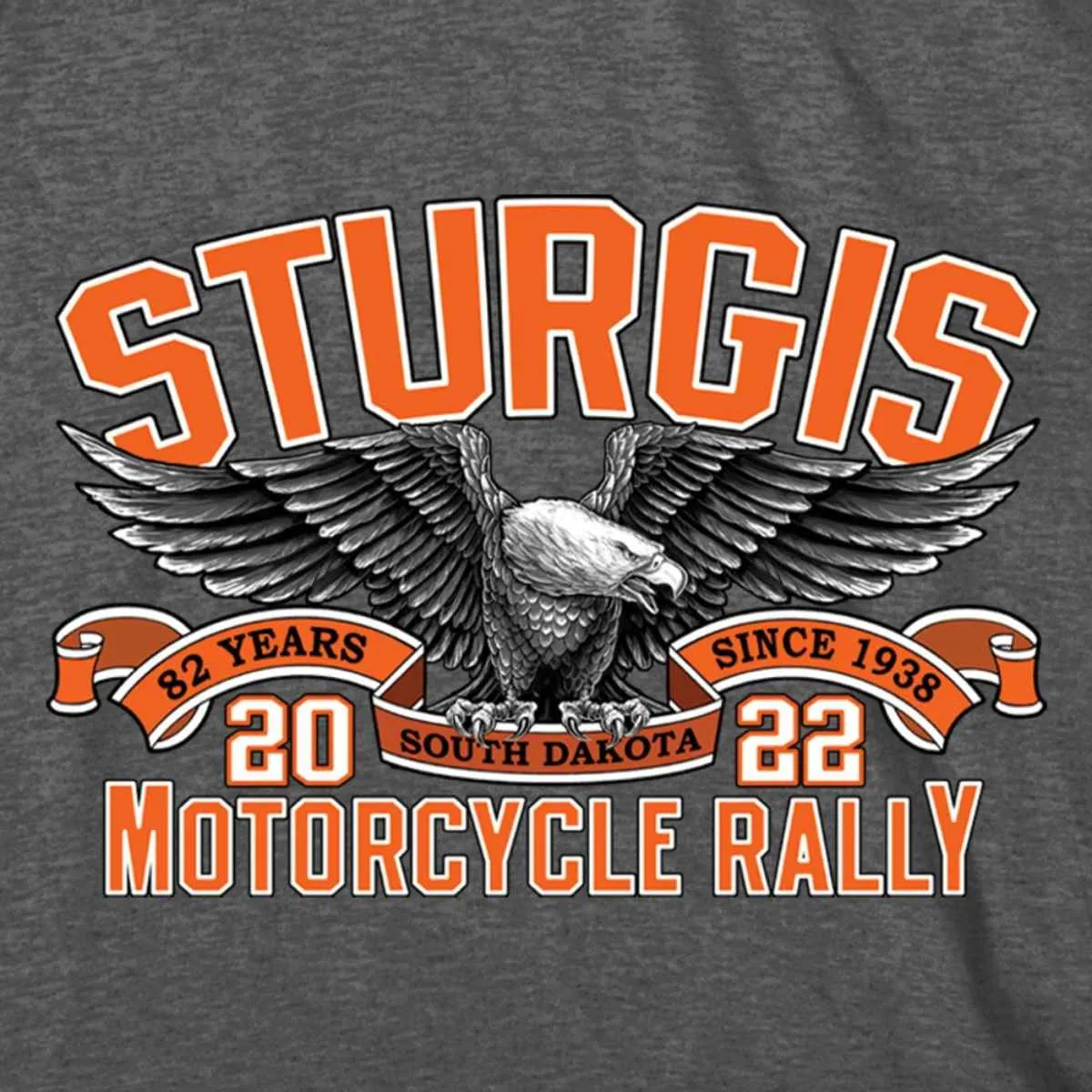 2022 Sturgis Motorcycle Rally SPB1023 Men’s Main Street Photo Heather Charcoal T-Shirt