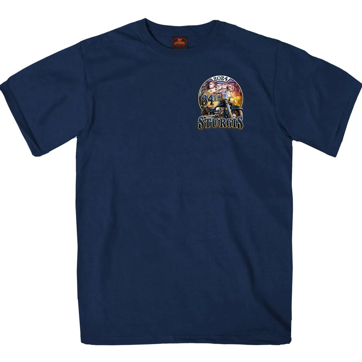 2024 Sturgis Men's Rushmore Navy Motorcycle Rally T-Shirt SPB1133