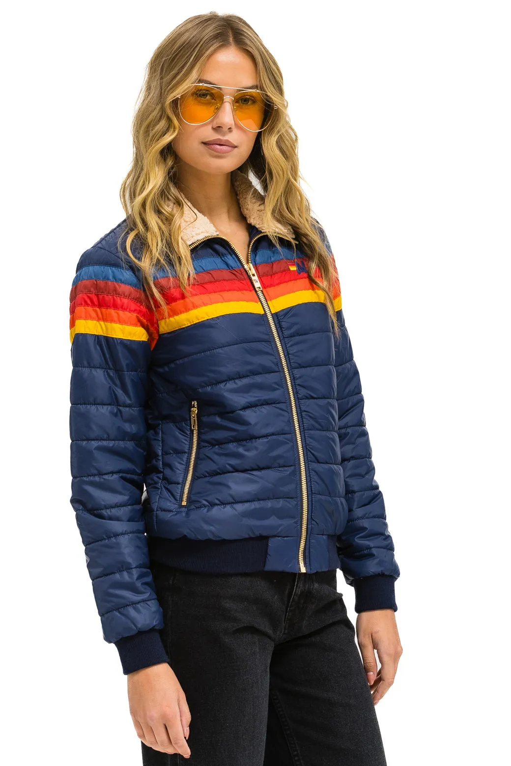 5 STRIPE JACKET - NAVY