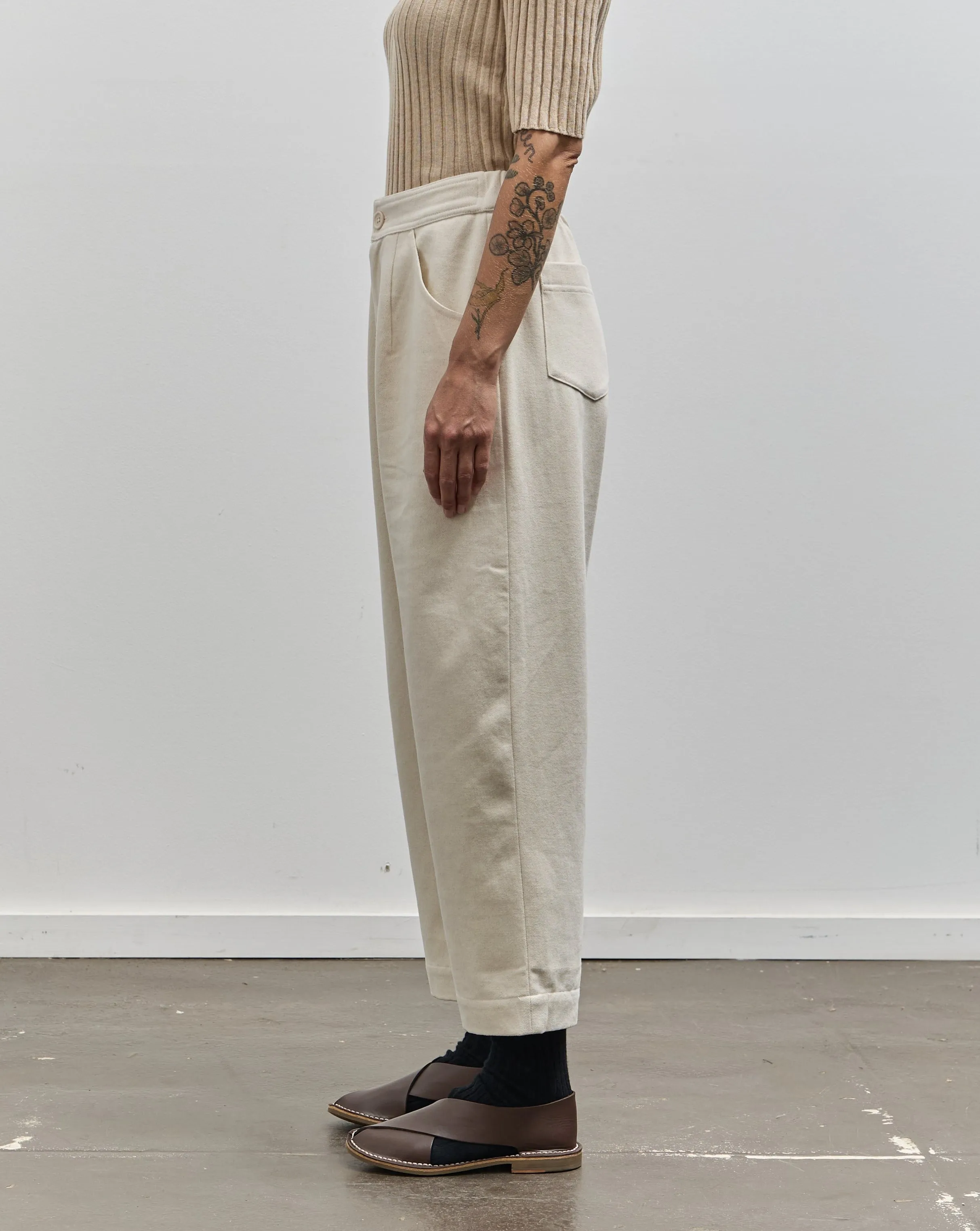 7115 Signature Curve Leg Trouser, Off-White Heavy Canvas