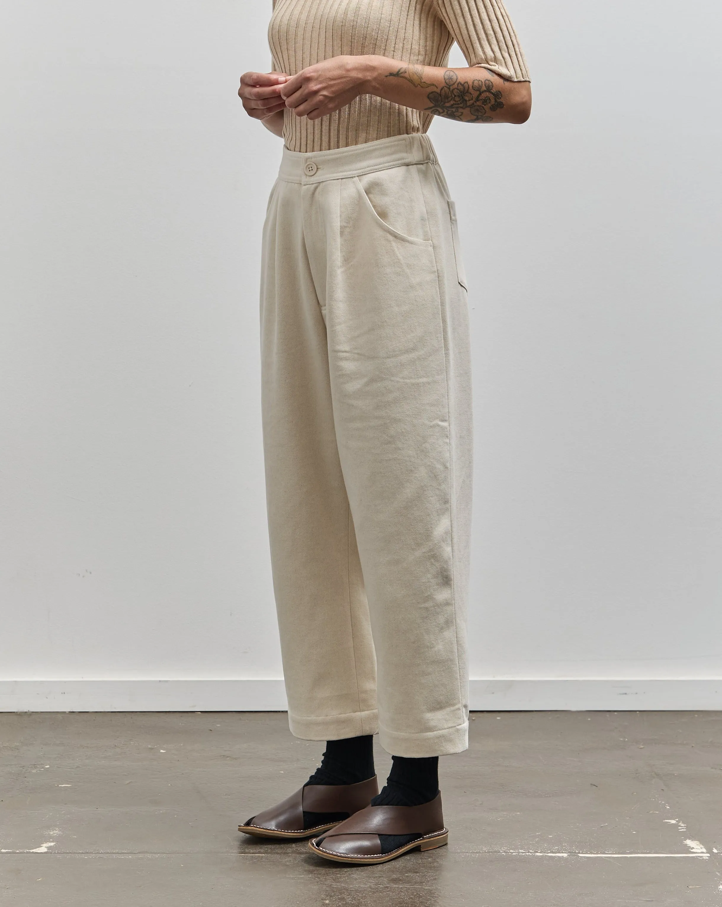 7115 Signature Curve Leg Trouser, Off-White Heavy Canvas