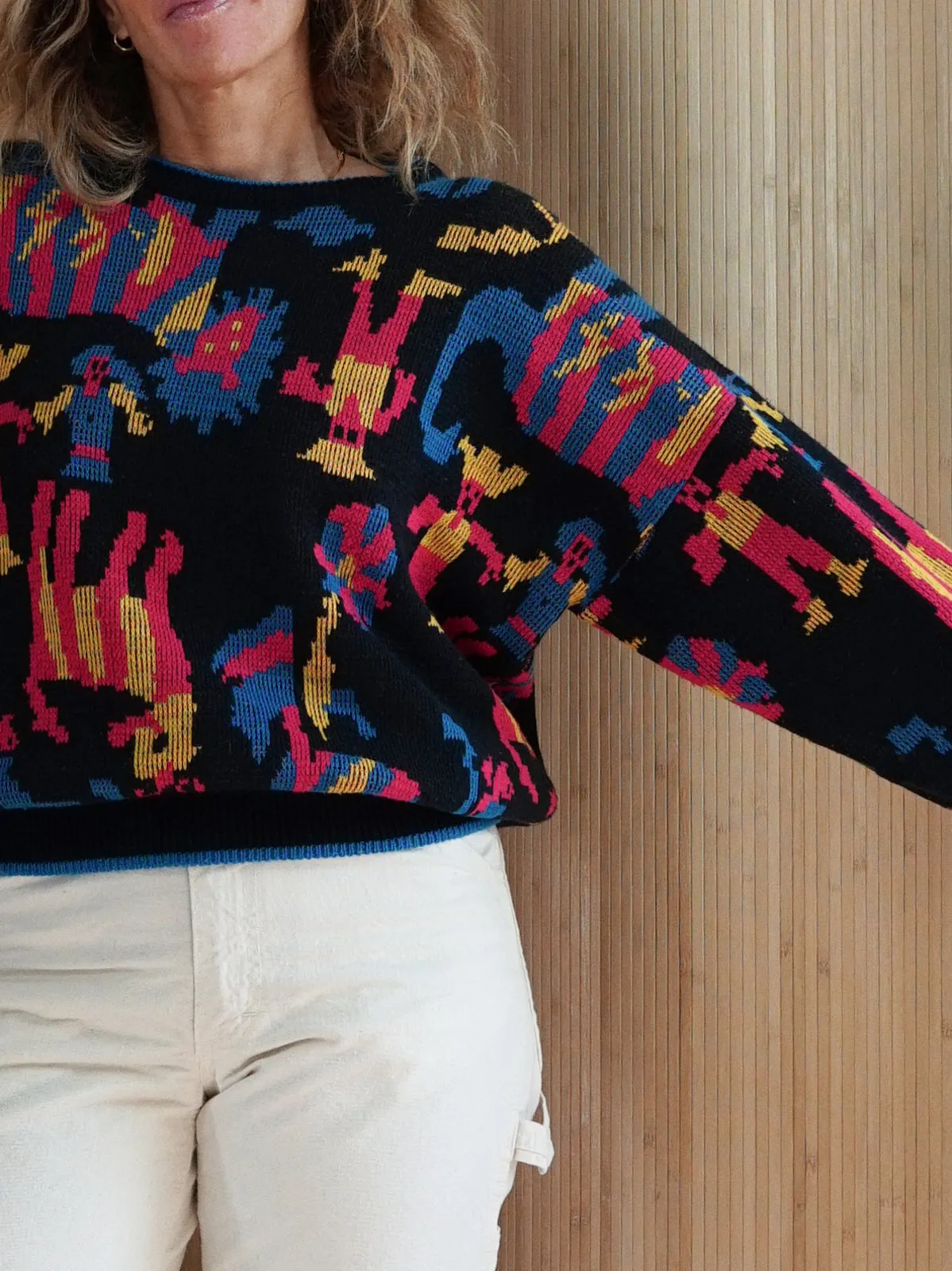 80's Abstract People Sweater