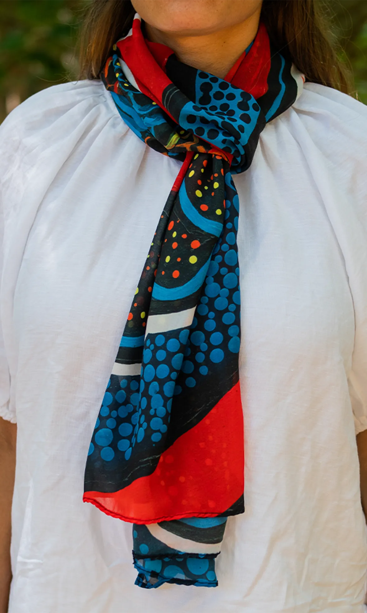 Aboriginal Art Scarf Cockatoo Firebird