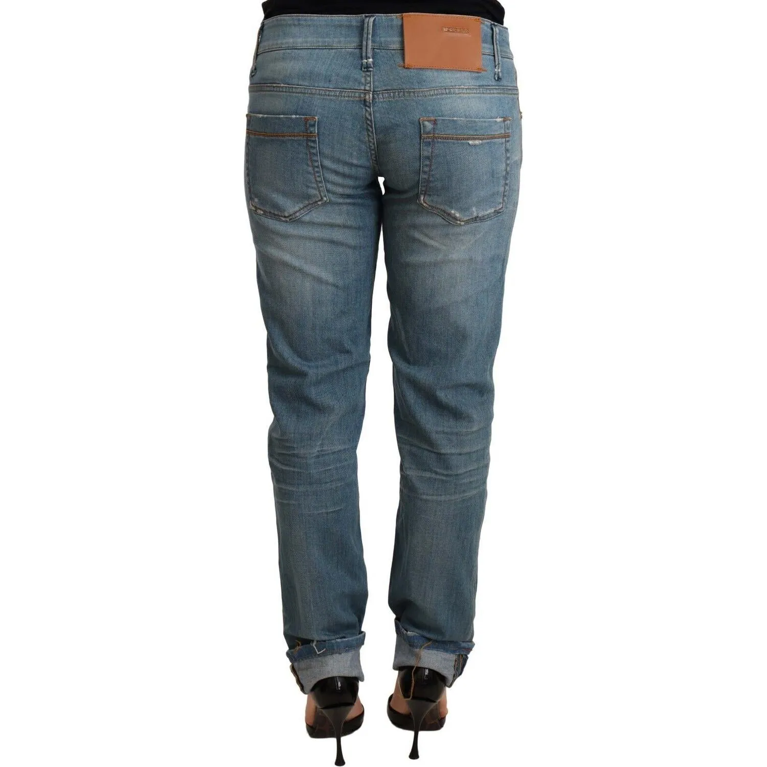 Acht Chic Washed Cotton Denim with Folded Hem