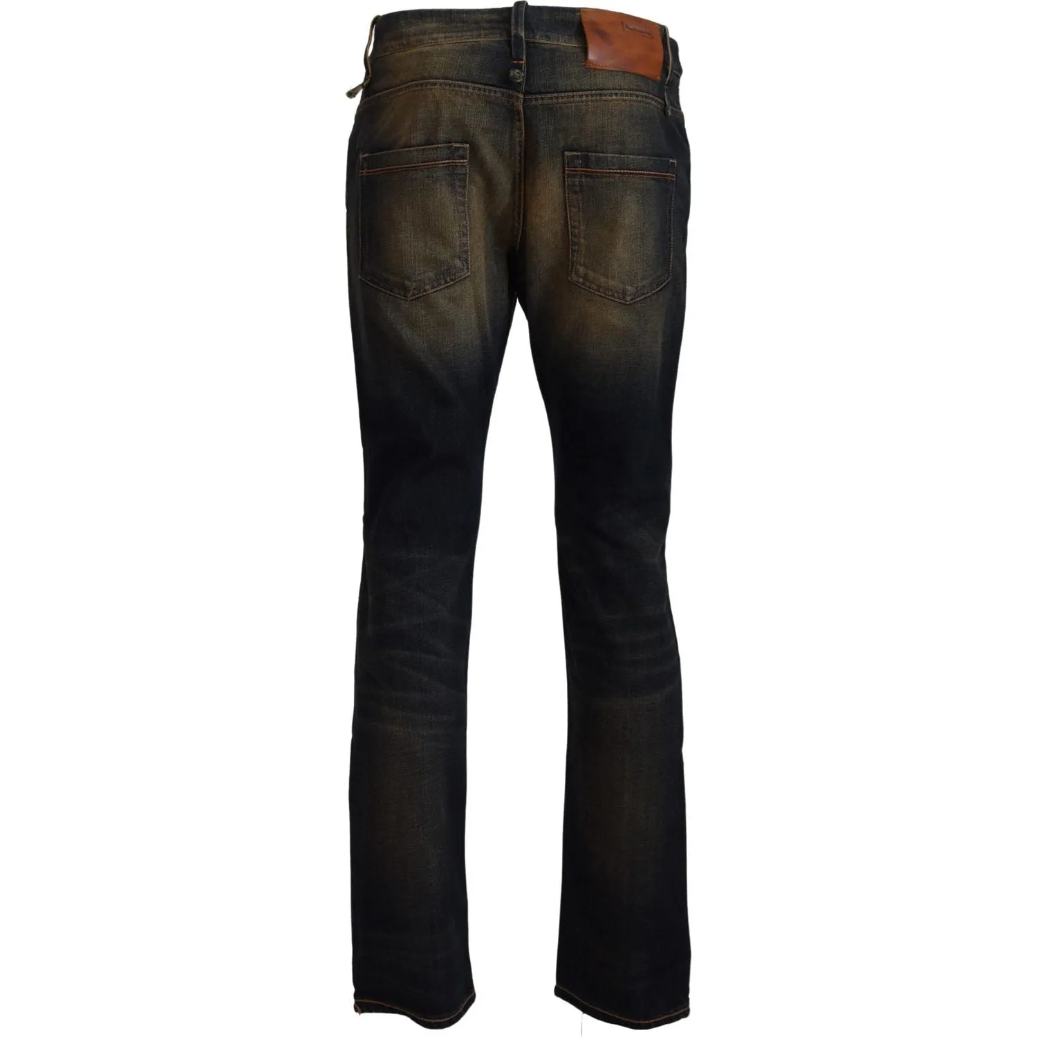 Acht Elegant Blue Washed Denim Pants - Authentic Craftsmanship