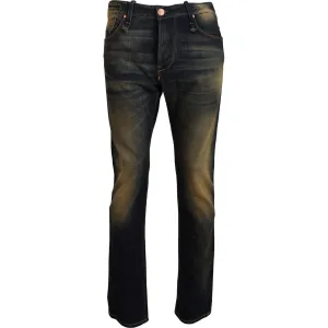 Acht Elegant Blue Washed Denim Pants - Authentic Craftsmanship