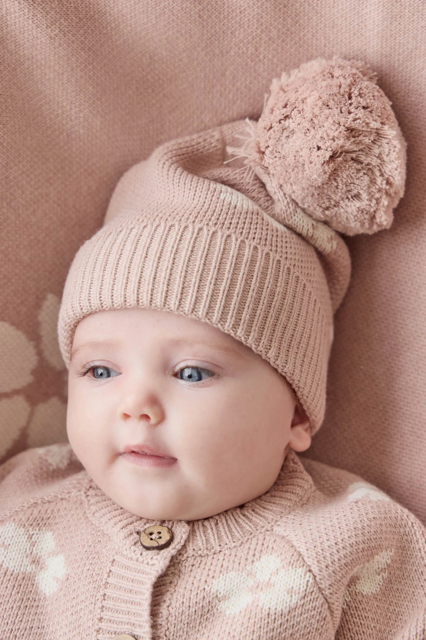 Addison Beanie - Frankie Knit Rose