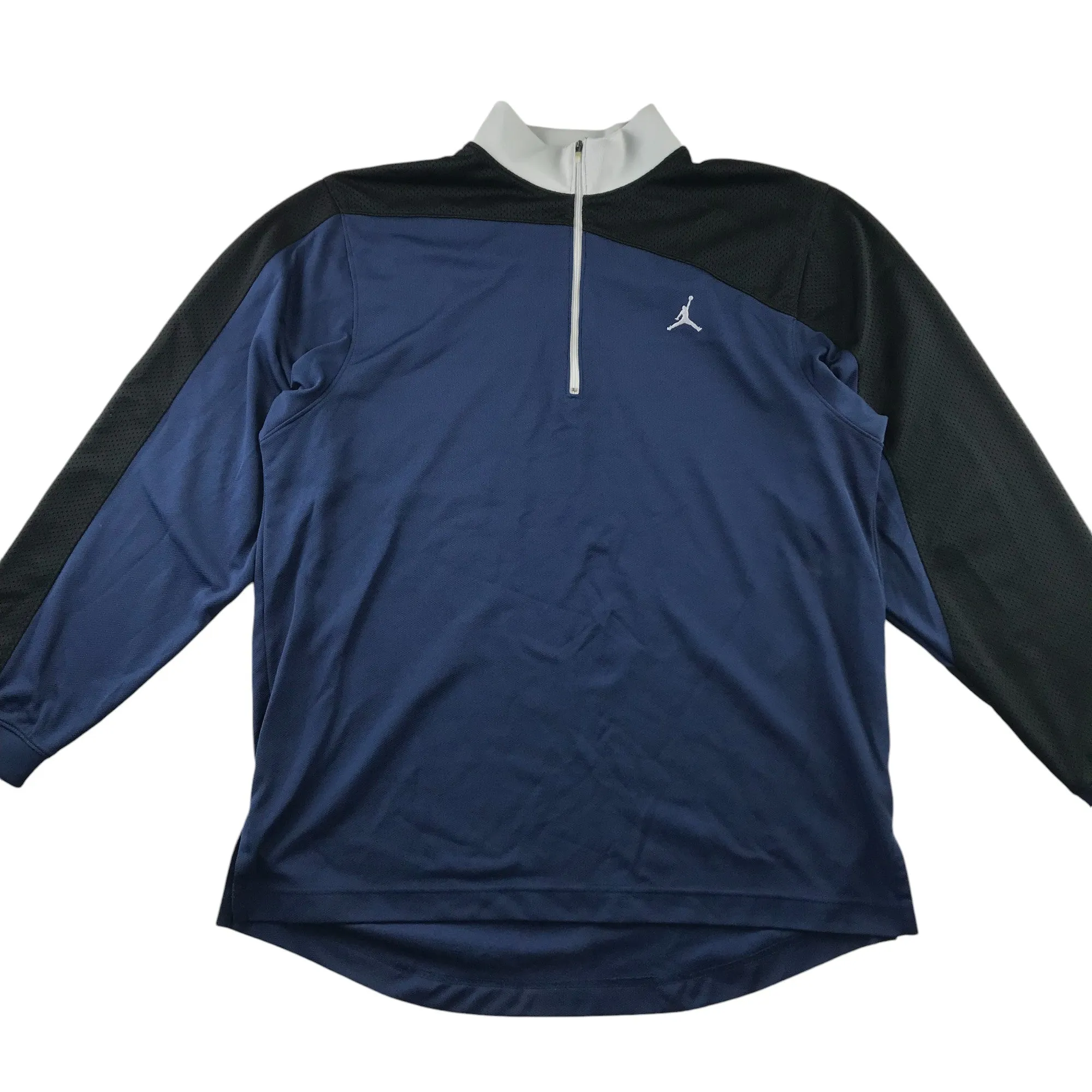 Air Jordan retro sweater men size L navy blue collared pullover