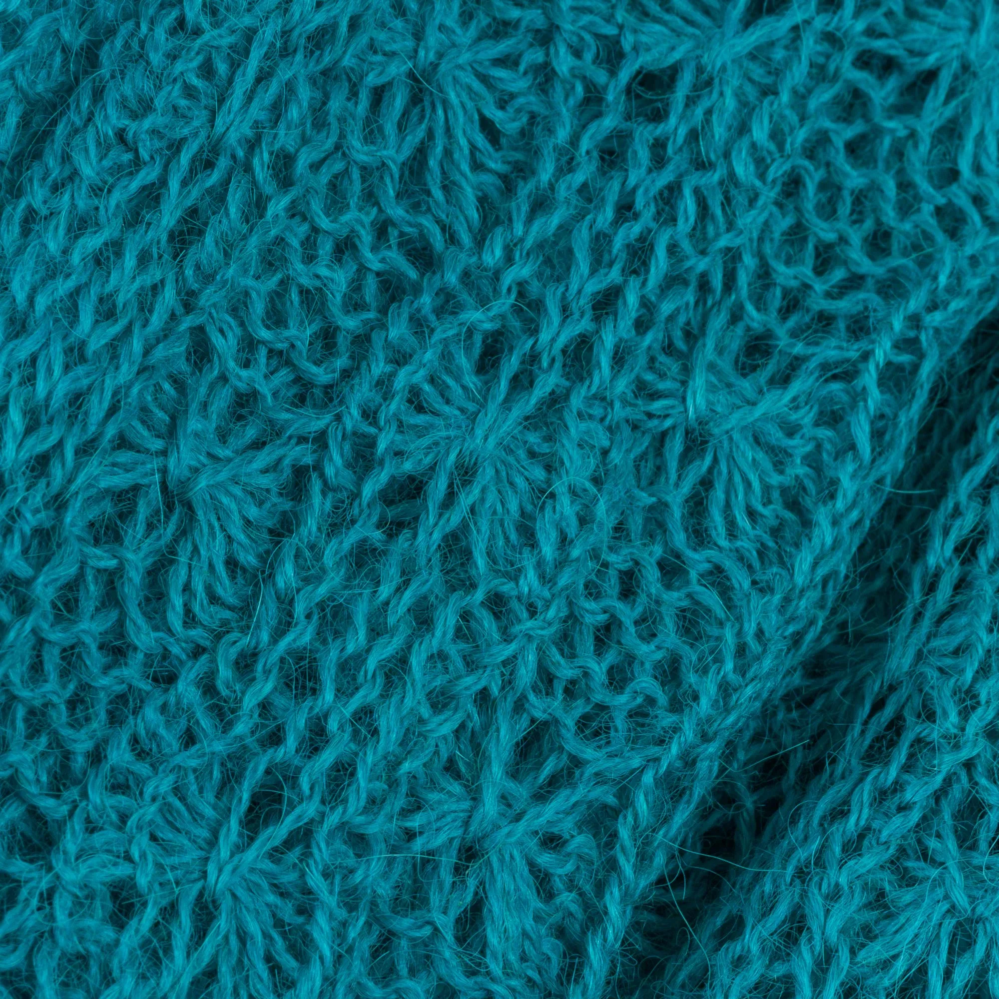 Alpaca Blend Knit Infinity Scarf in Teal from Peru - Fashionable Andes in Teal | NOVICA