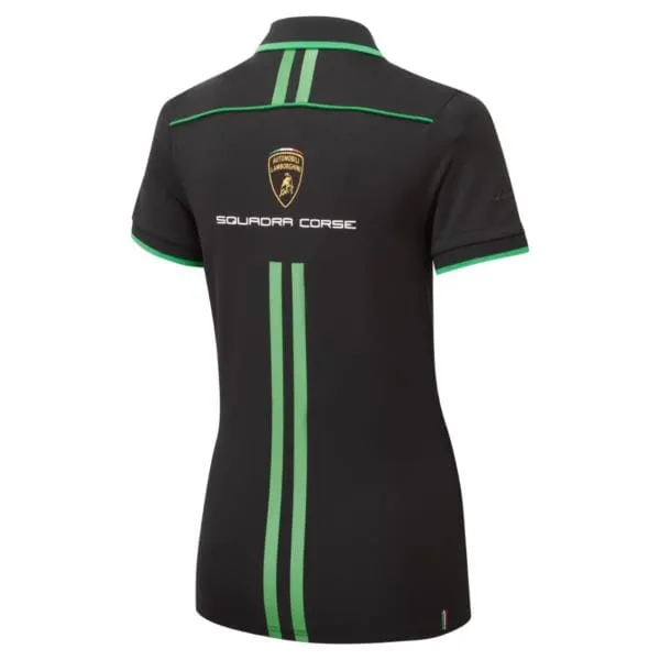 Automobili Lamborghini Squadra Corse Women's Team Polo Shirt - Black