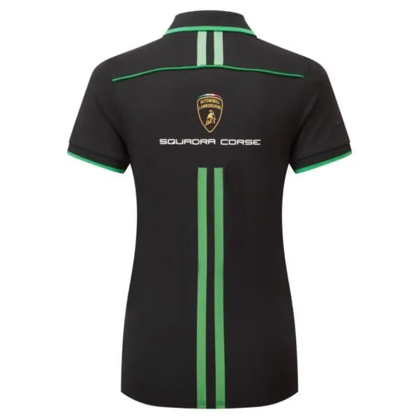 Automobili Lamborghini Squadra Corse Women's Team Polo Shirt - Black