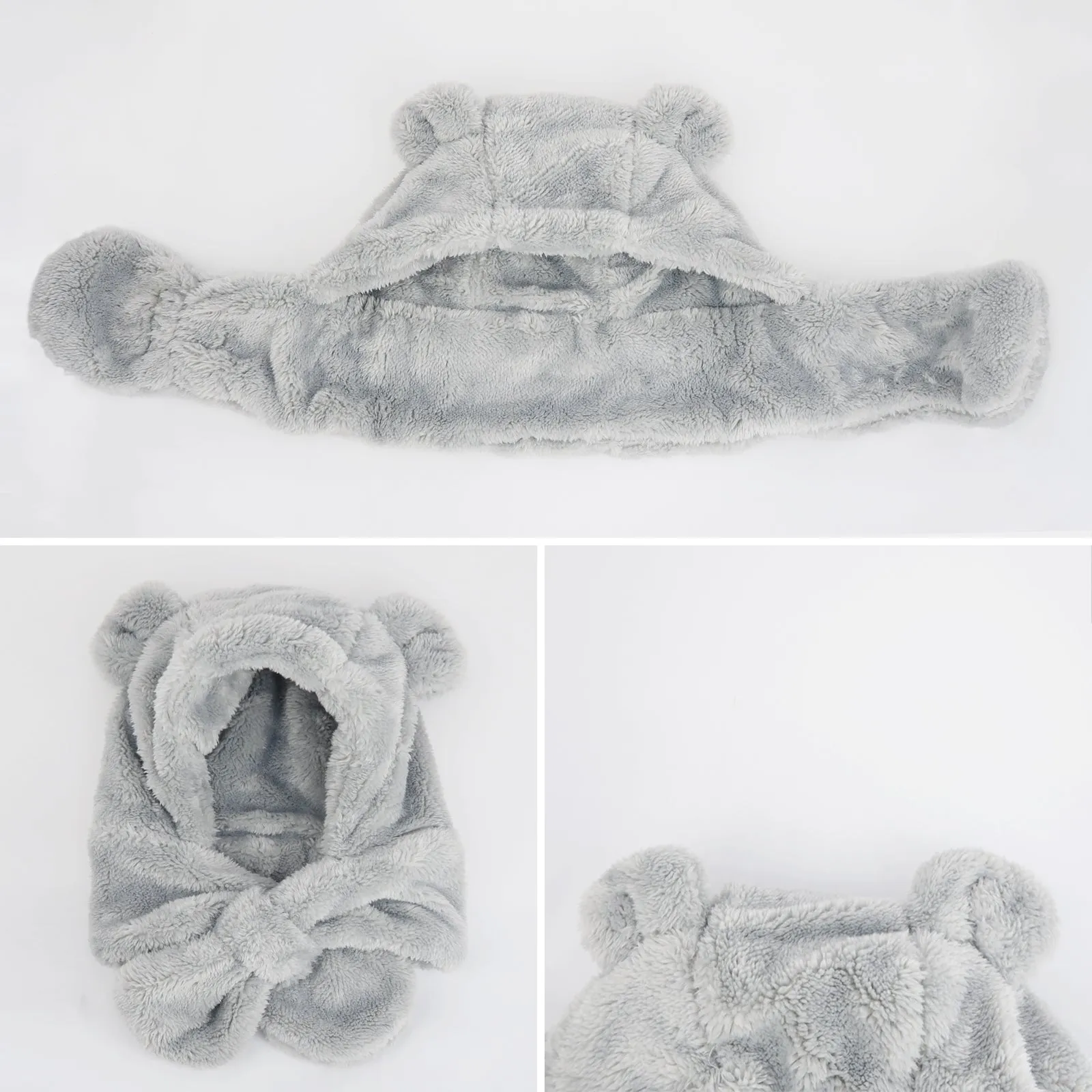 Baby Winter Earflap Bunny Bear Cozy Plush Fleece Hat | Rabbit Beige