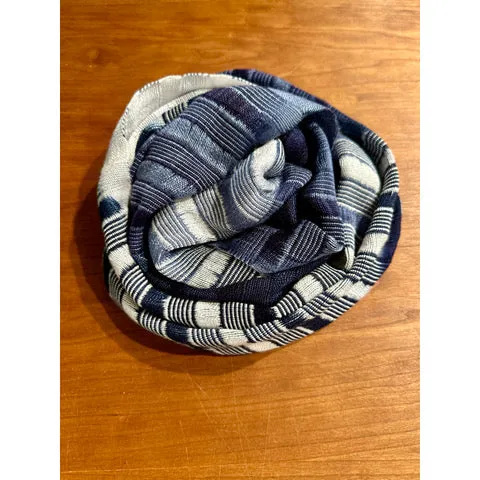 Bamboo Infinity Scarf #1 Navy/Black/Gray/White