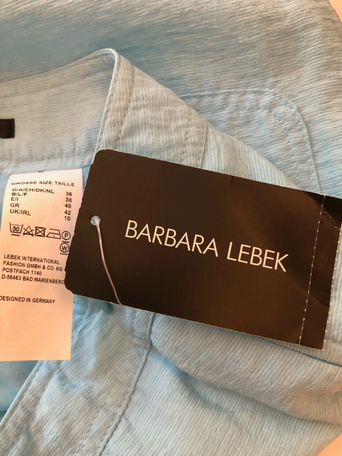 Barbara Lebek Womens Light Blue Summer Lined Pencil Skirt UK 10 US 6 EU 38