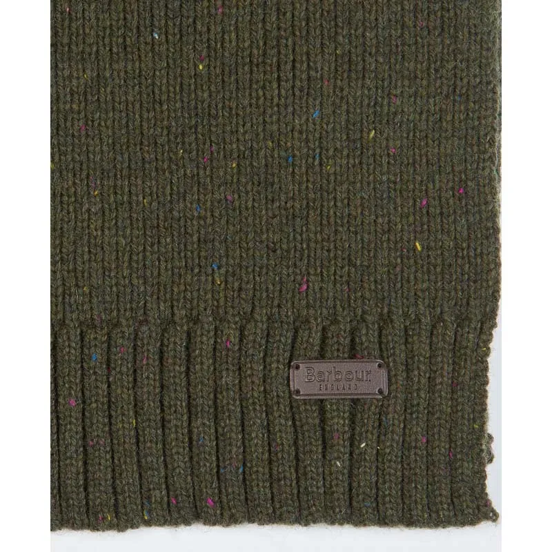 Barbour Carlton Fleck Beanie & Scarf Gift Set - Olive