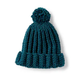 Bernat Basic Knit Ribbed Family Hat