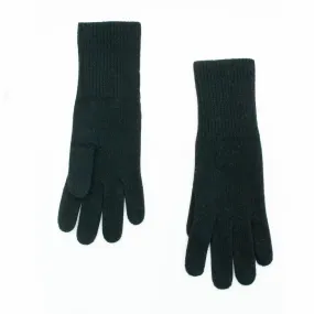 BLACK Italian Cashmere RIB CUFF CLASSIC GLOVES