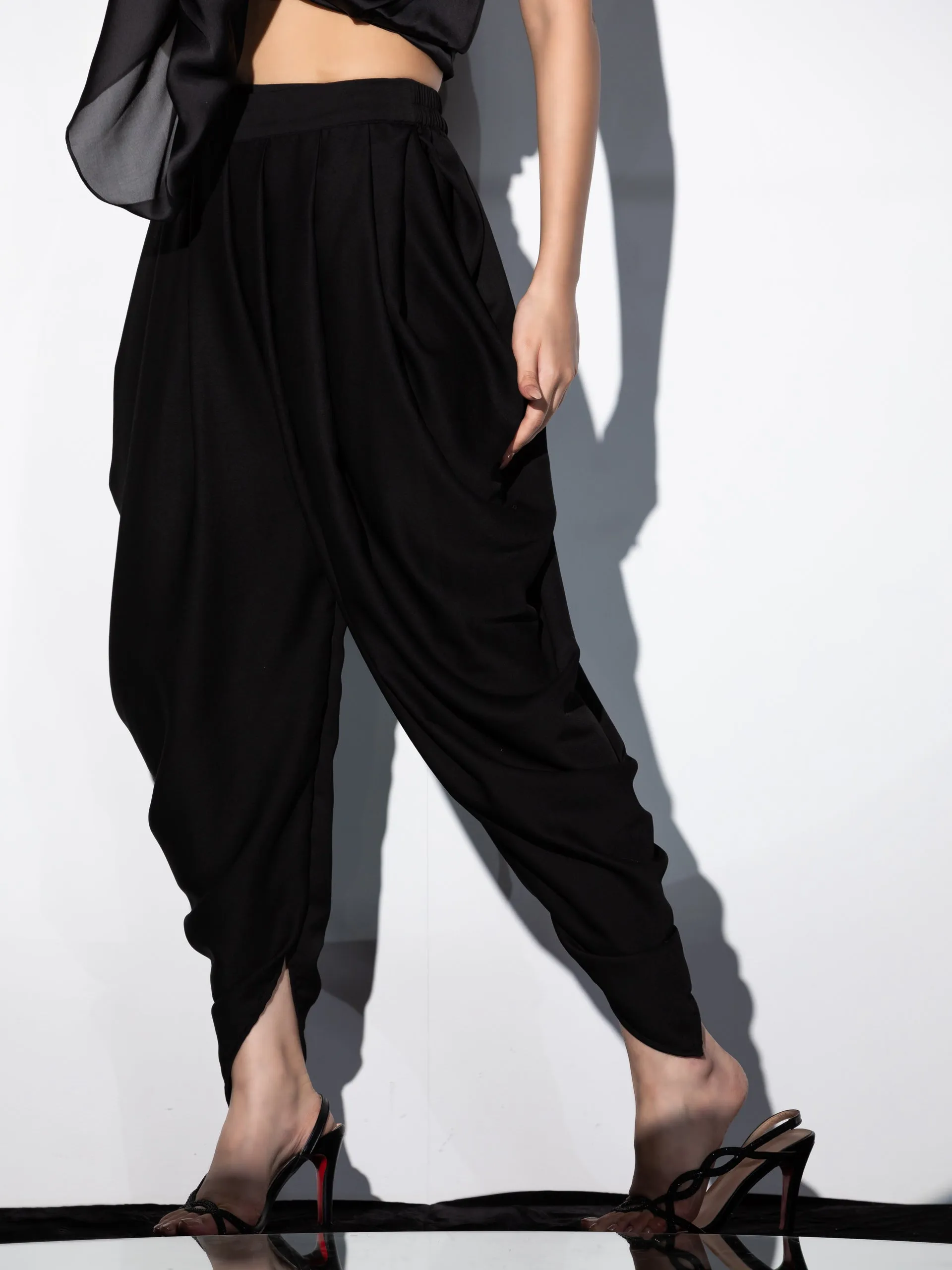 Black Korean Dhoti Pant