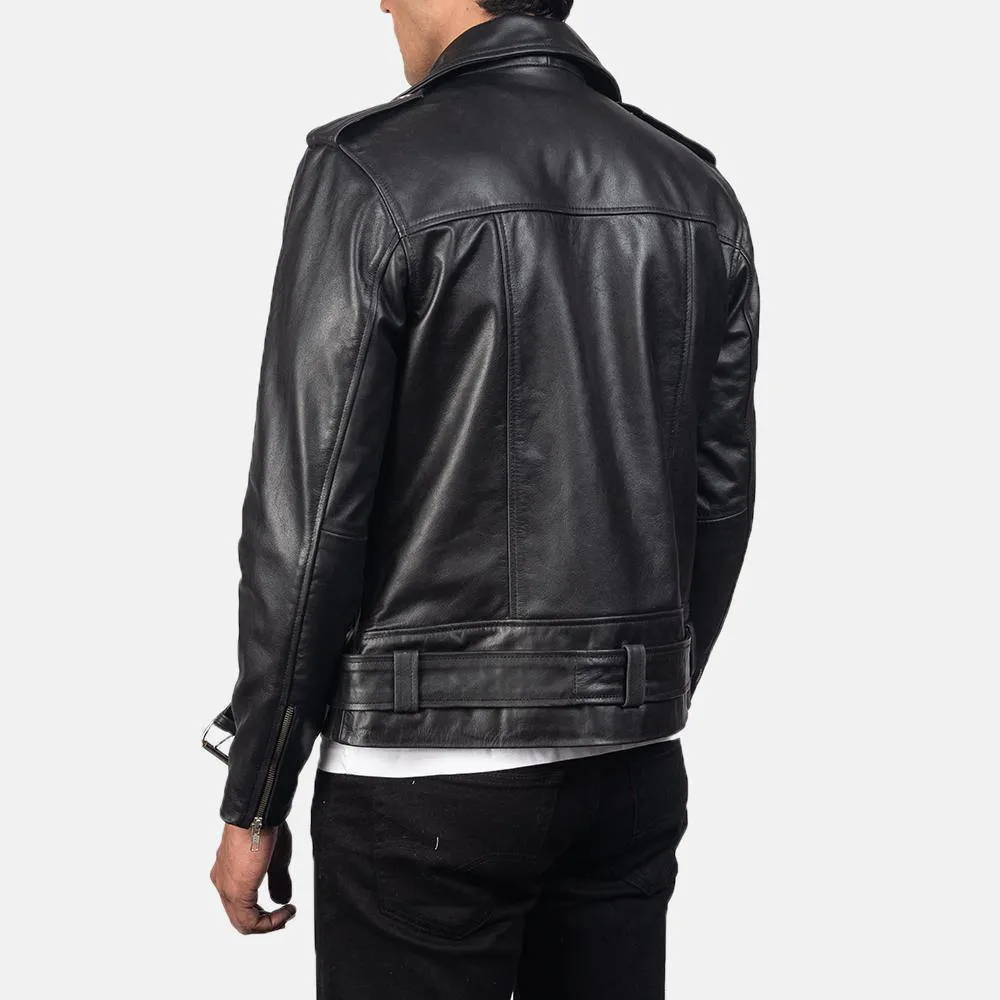 Black Leather Biker Jacket