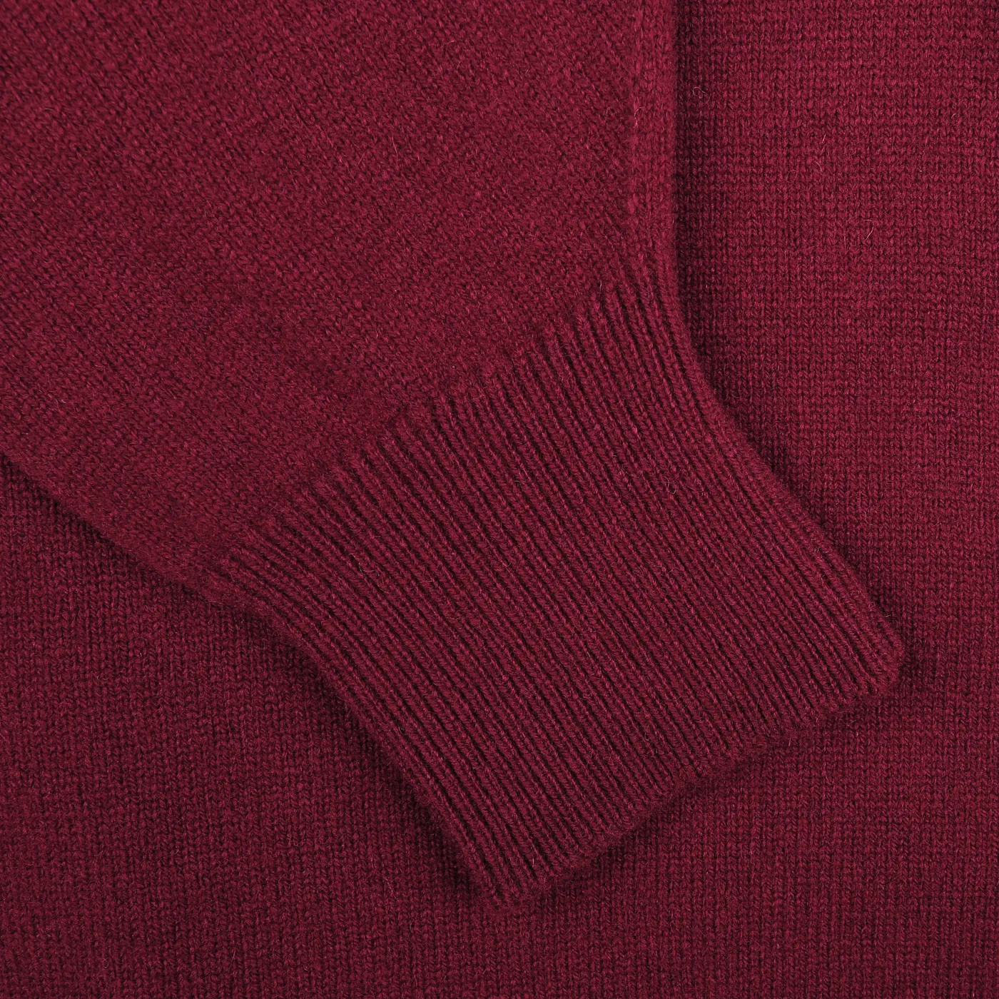 Bordeaux Deep V-Neck Lambswool Sweater