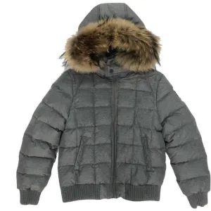 Boys Grey Down Coat