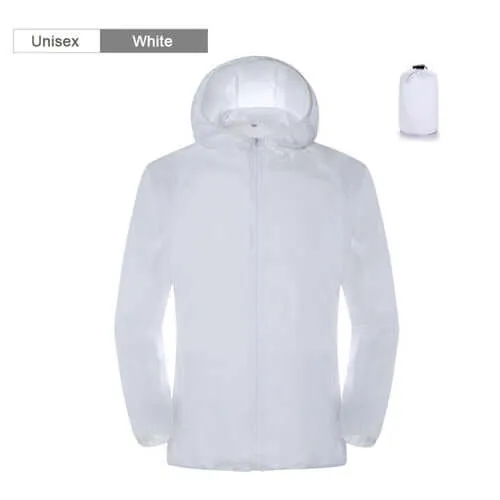 Camping Rain Jacket Men Women Waterproof Sun Protection Clothing