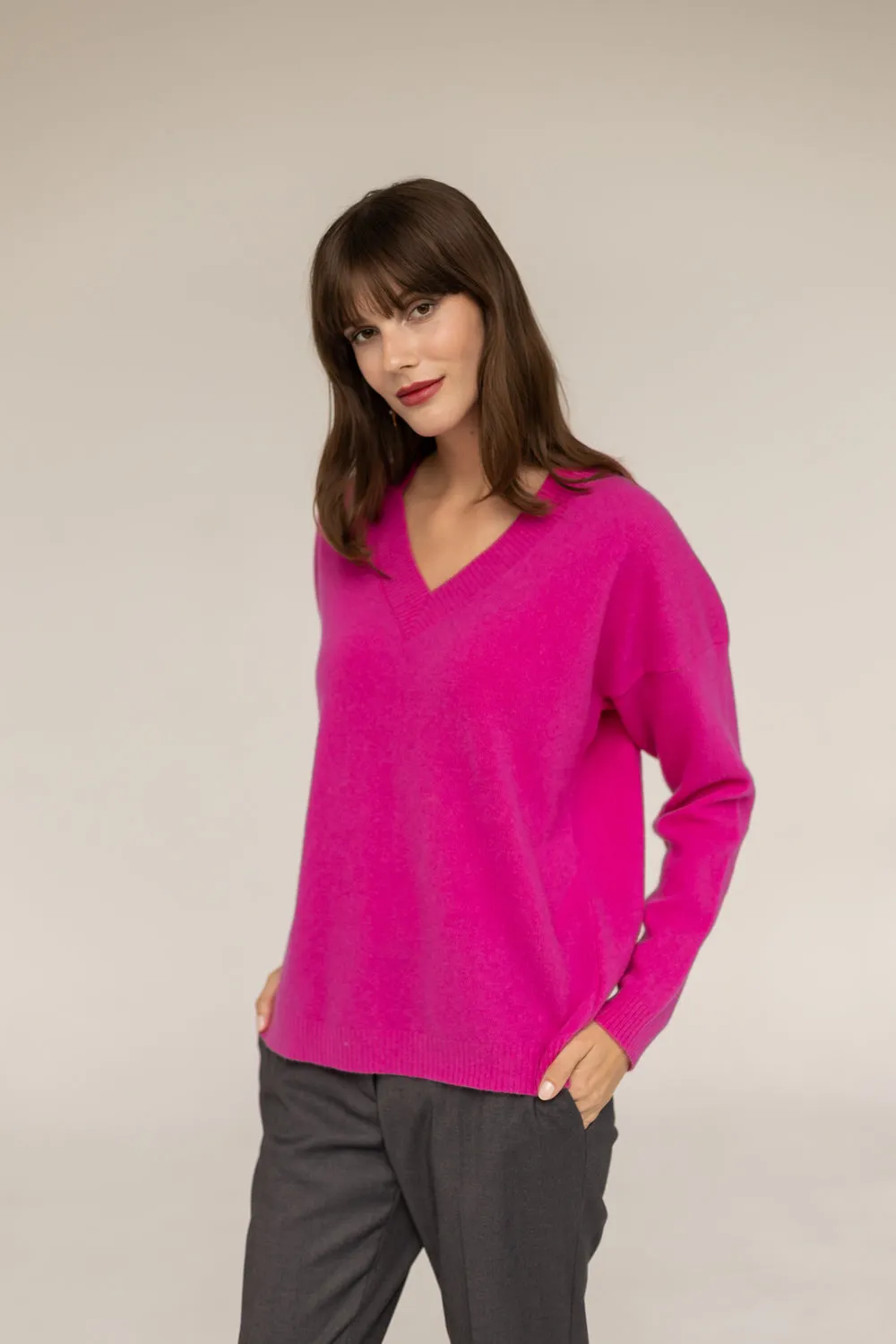 Cashmere Sweater Fuchsia