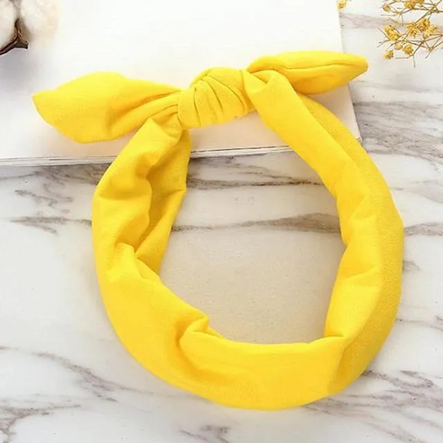 Casual Rabbit Ear Knot Multifunctional Bandana Bow For Women