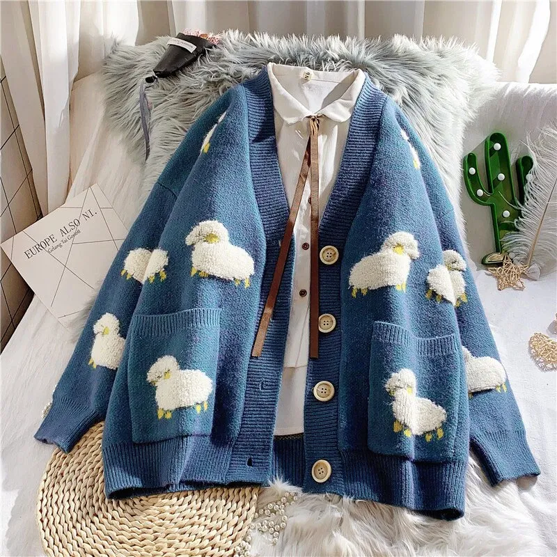 Casual Sheep Cardigan Sweater