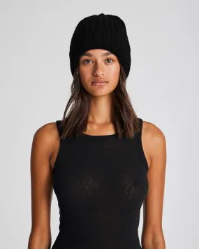 Celina Lambswool Beanie - Black