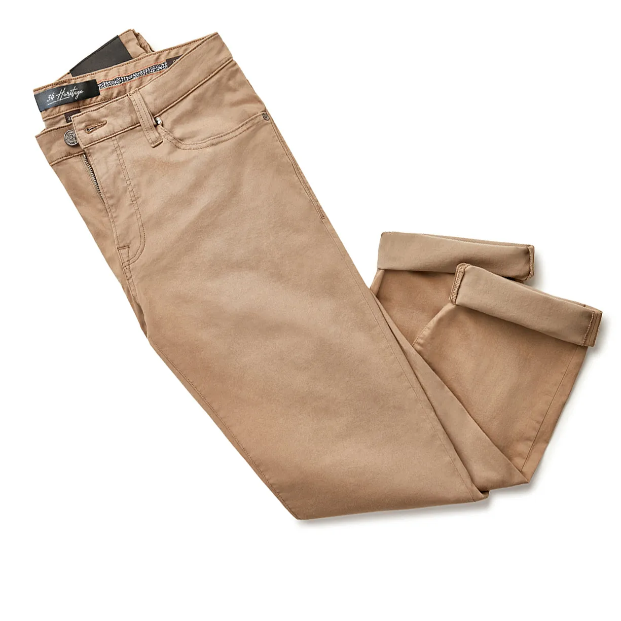 Charisma Relaxed Straight Pants In Khaki Twill