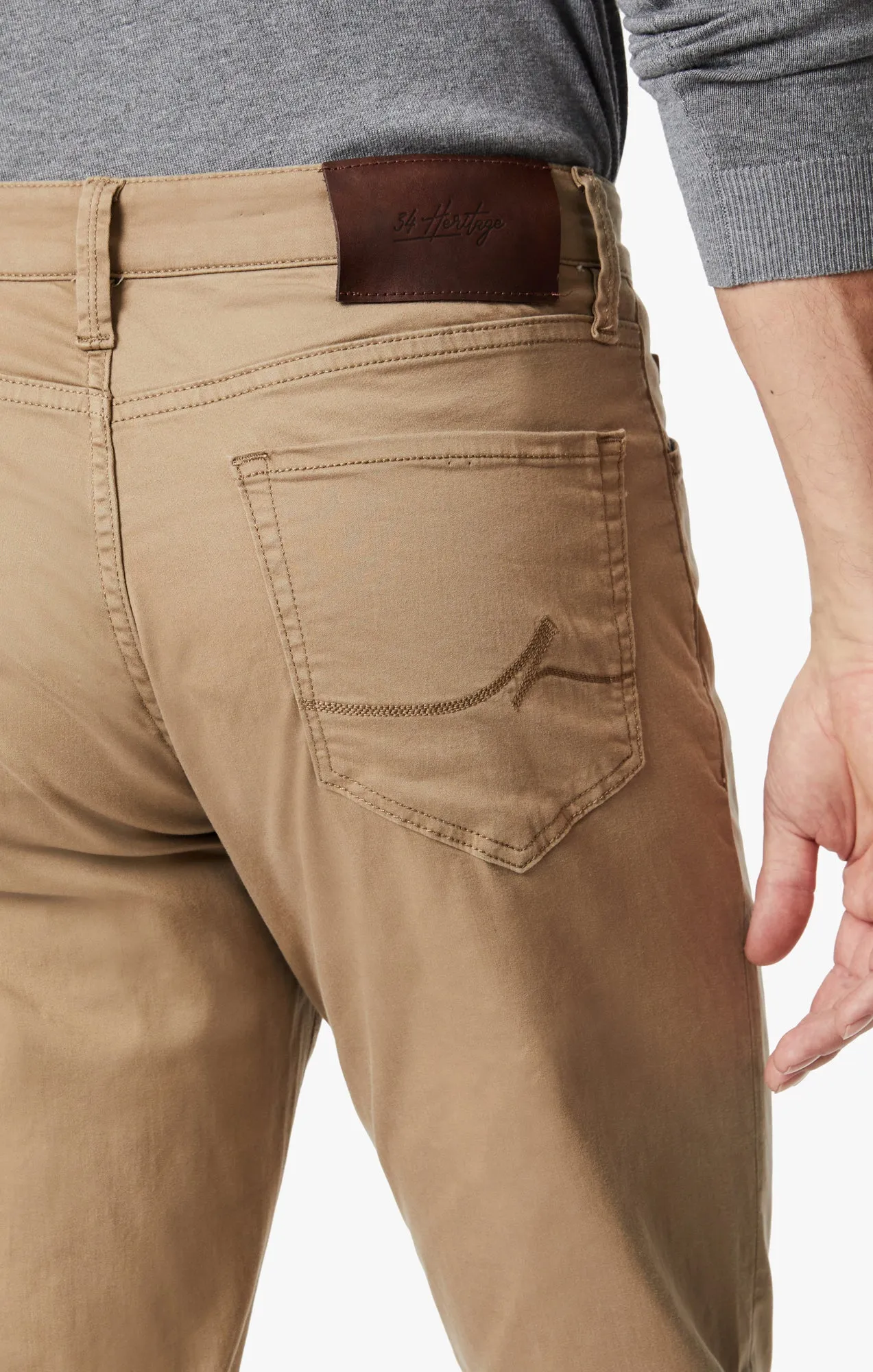 Charisma Relaxed Straight Pants In Khaki Twill