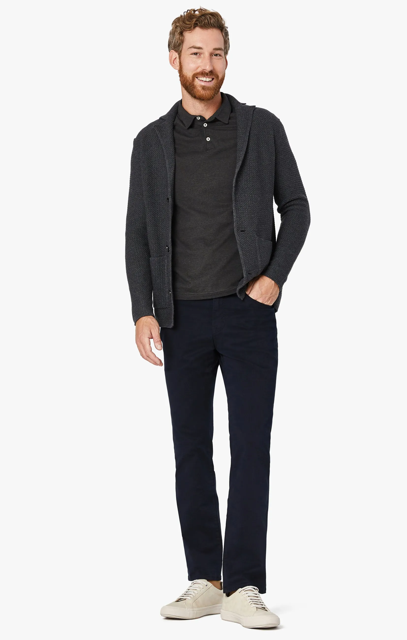 Charisma Relaxed Straight Pants in Navy Twill