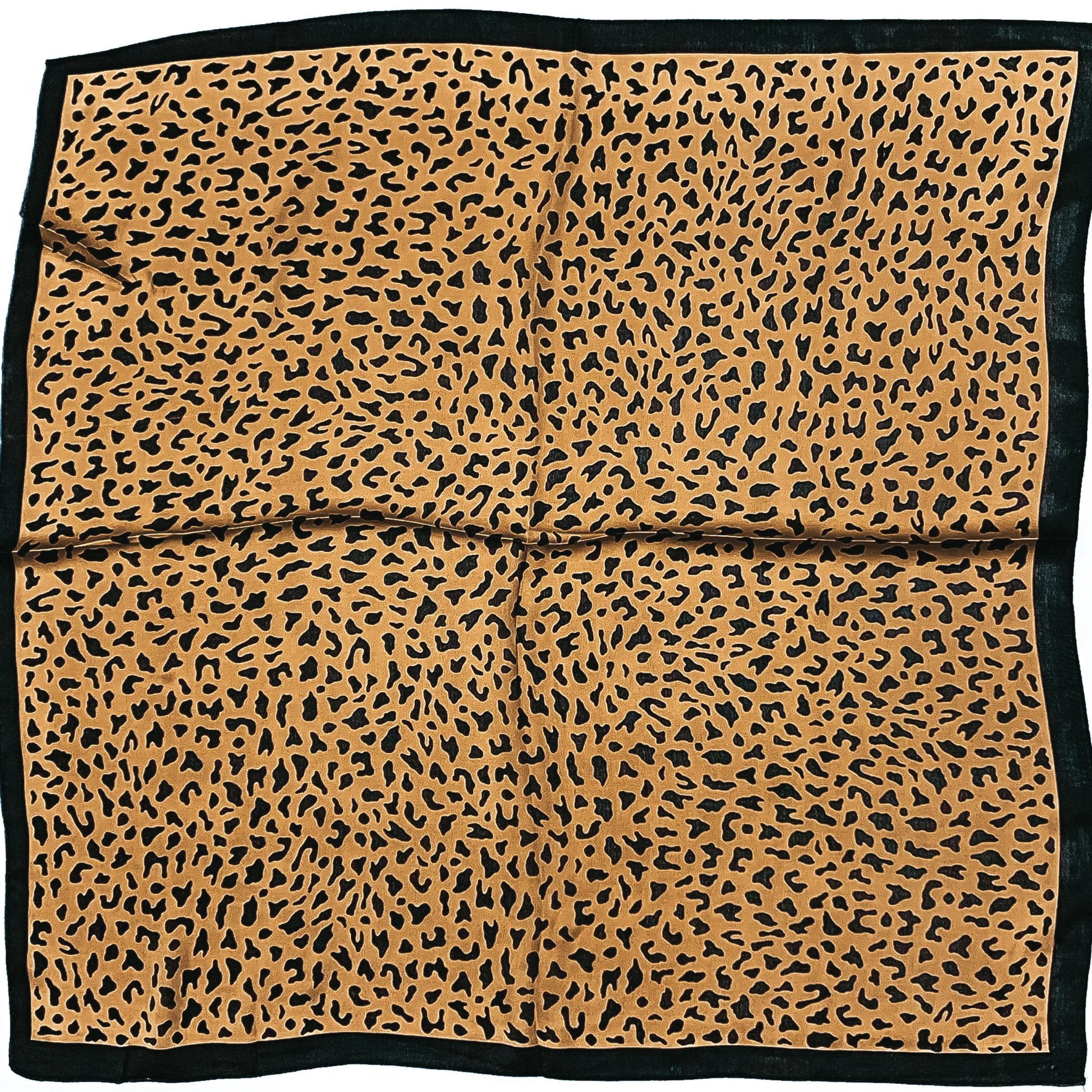 Cheetah Print Scarf in Tan and Black