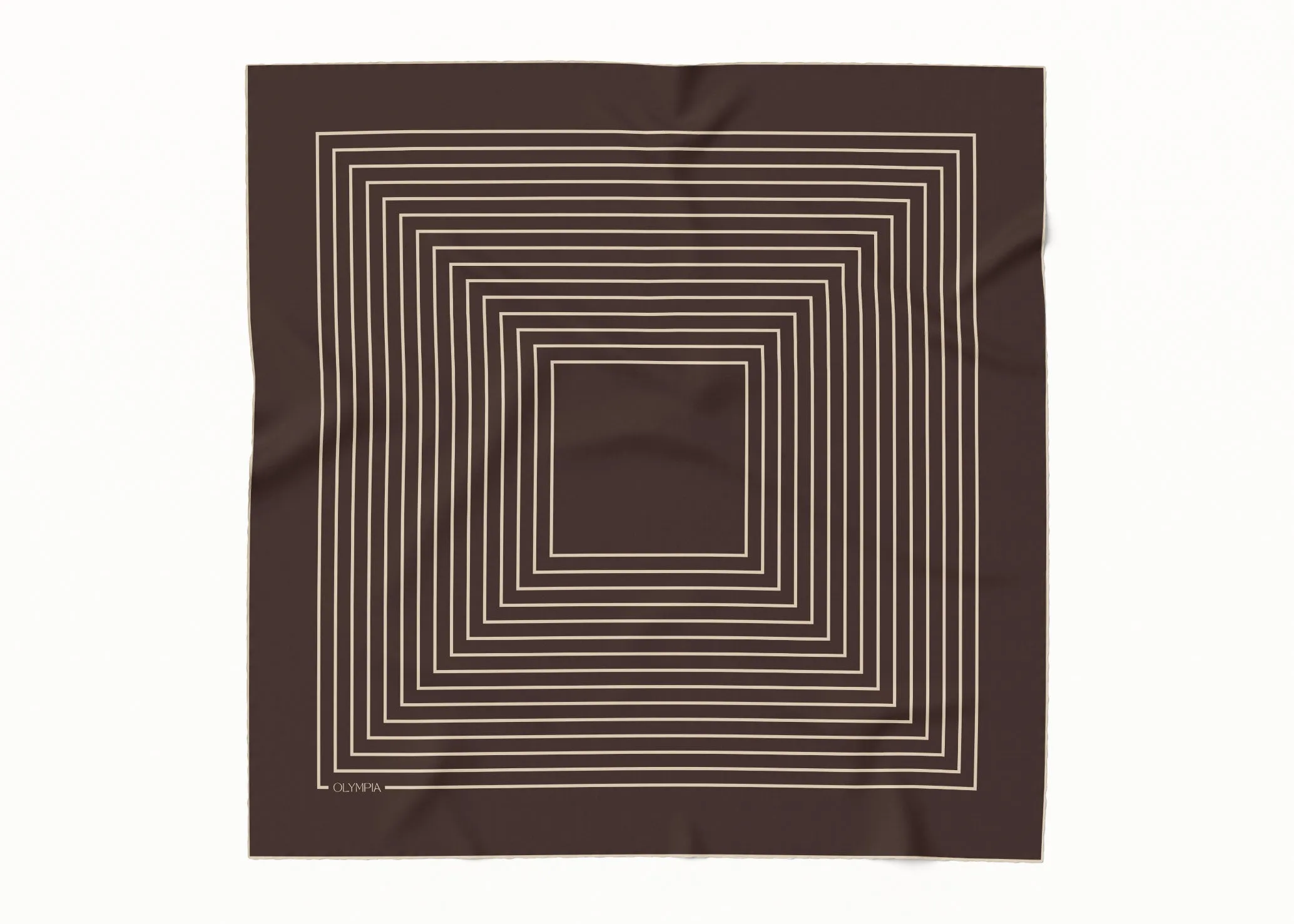 Chloe Dark Chocolate/Sand Silk Scarf - 89x89cm - Imperfect