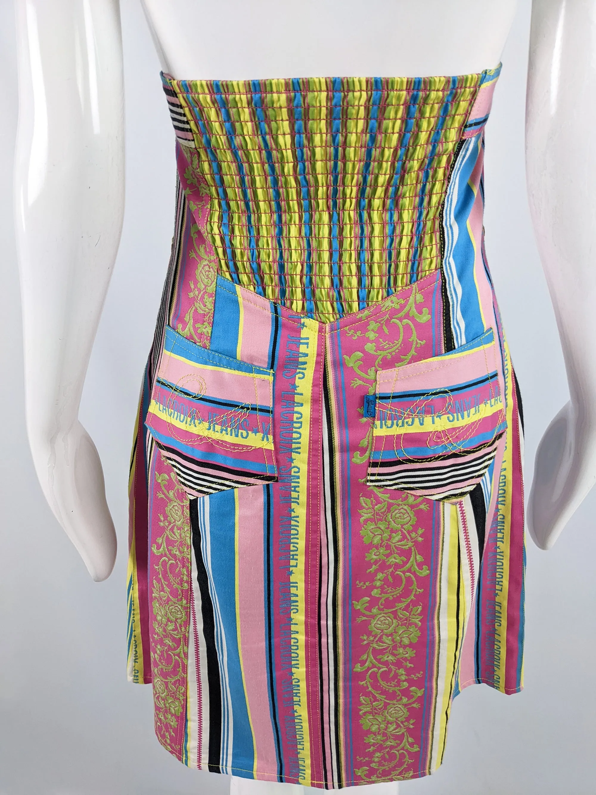 Christian Lacroix Vintage Striped Dress, 1990s