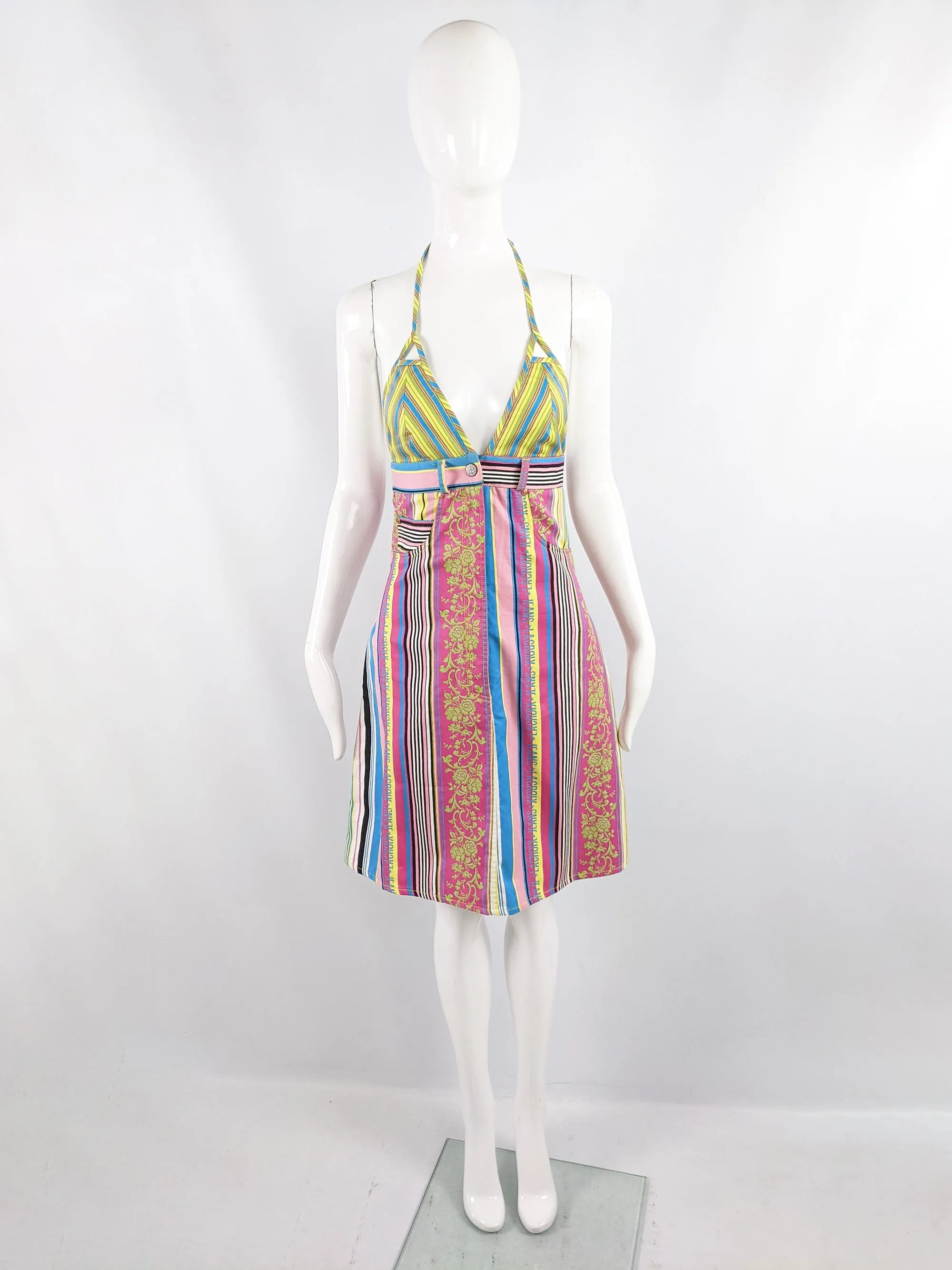 Christian Lacroix Vintage Striped Dress, 1990s