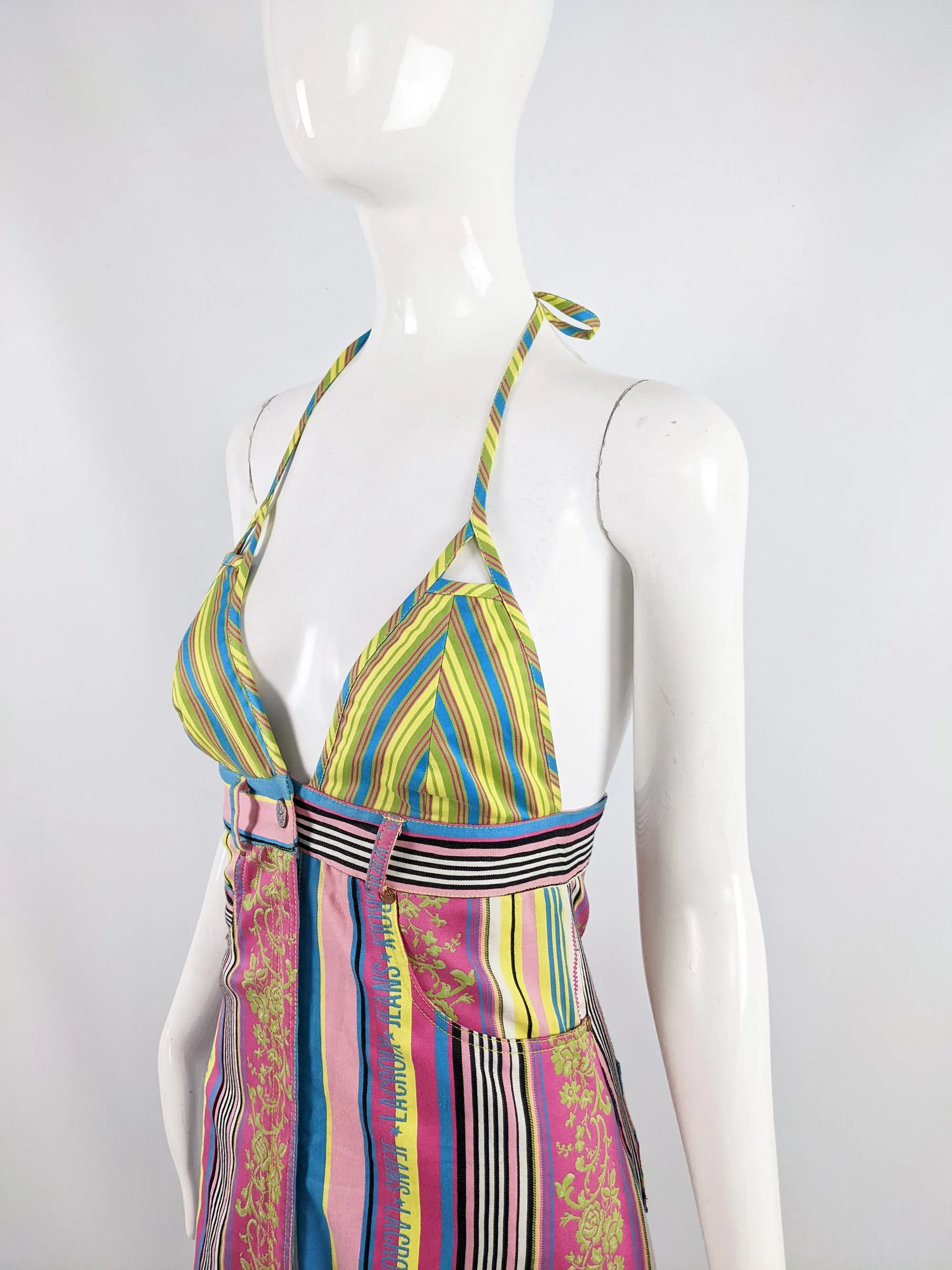 Christian Lacroix Vintage Striped Dress, 1990s