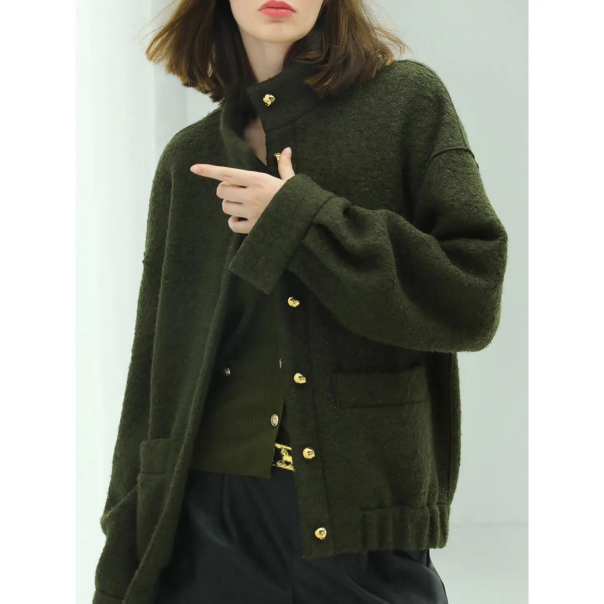 Classic Green Wool Coat