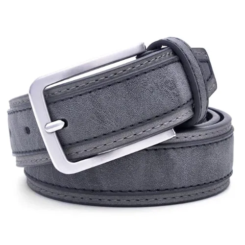 Classy Men Dark Grey Smart Casual Belt