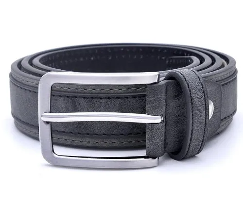 Classy Men Dark Grey Smart Casual Belt