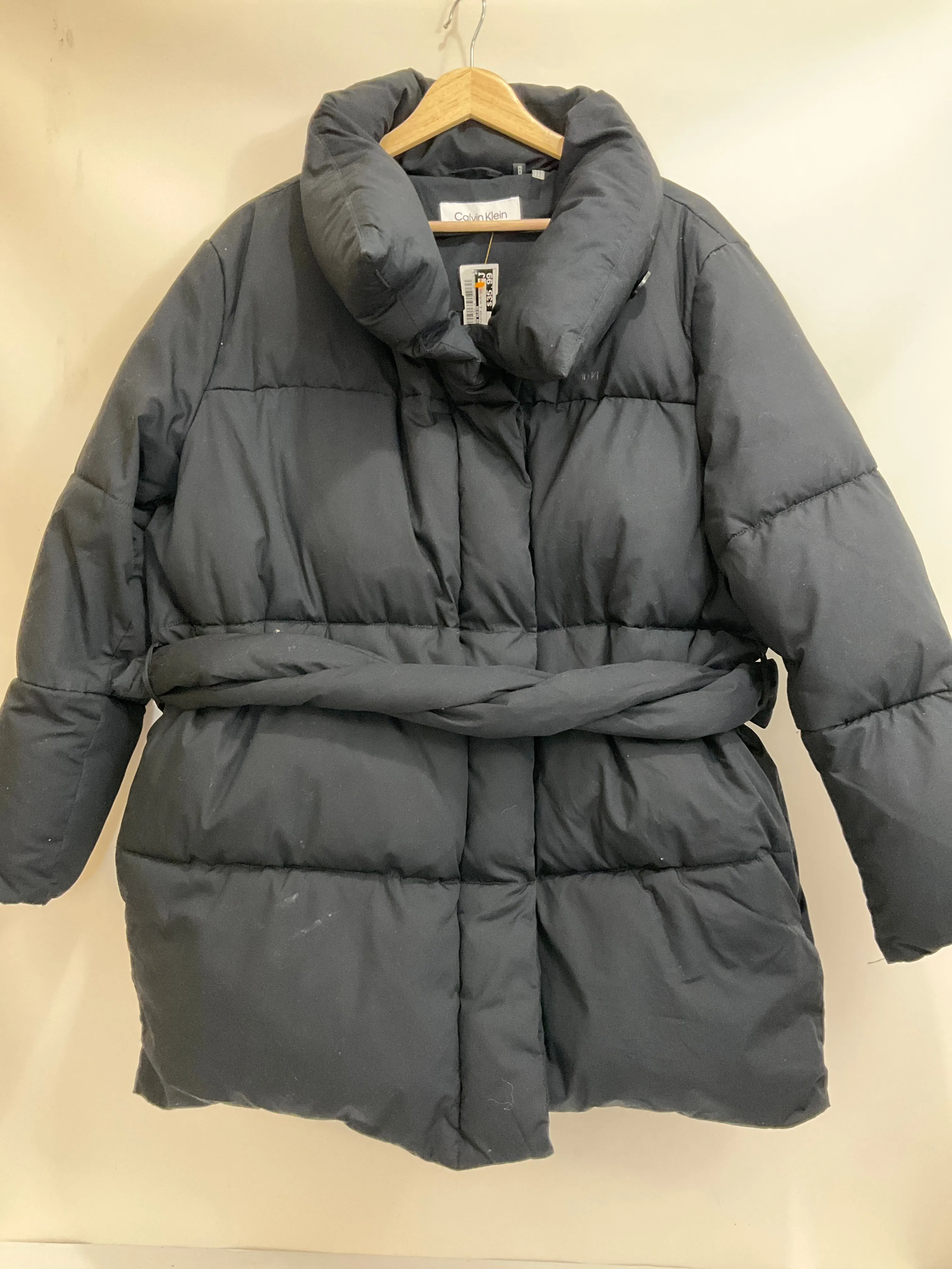 Coat Puffer & Quilted By Calvin Klein In Navy, Size: M