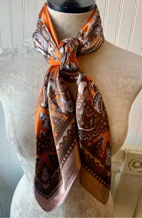 Coco & Orange Paisley Wild Rag Dress Scarf