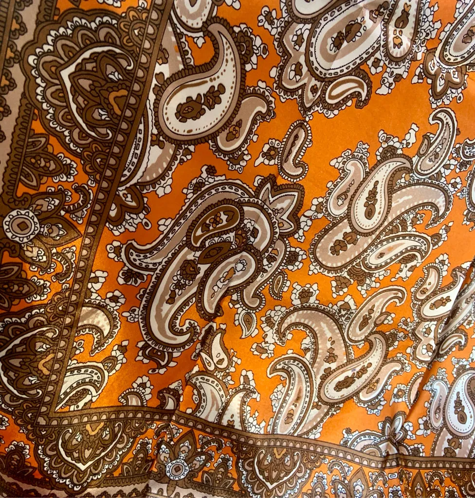 Coco & Orange Paisley Wild Rag Dress Scarf