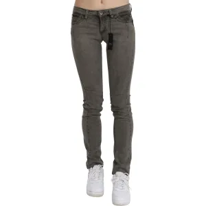 Costume National Chic Gray Slim Fit Cotton Jeans