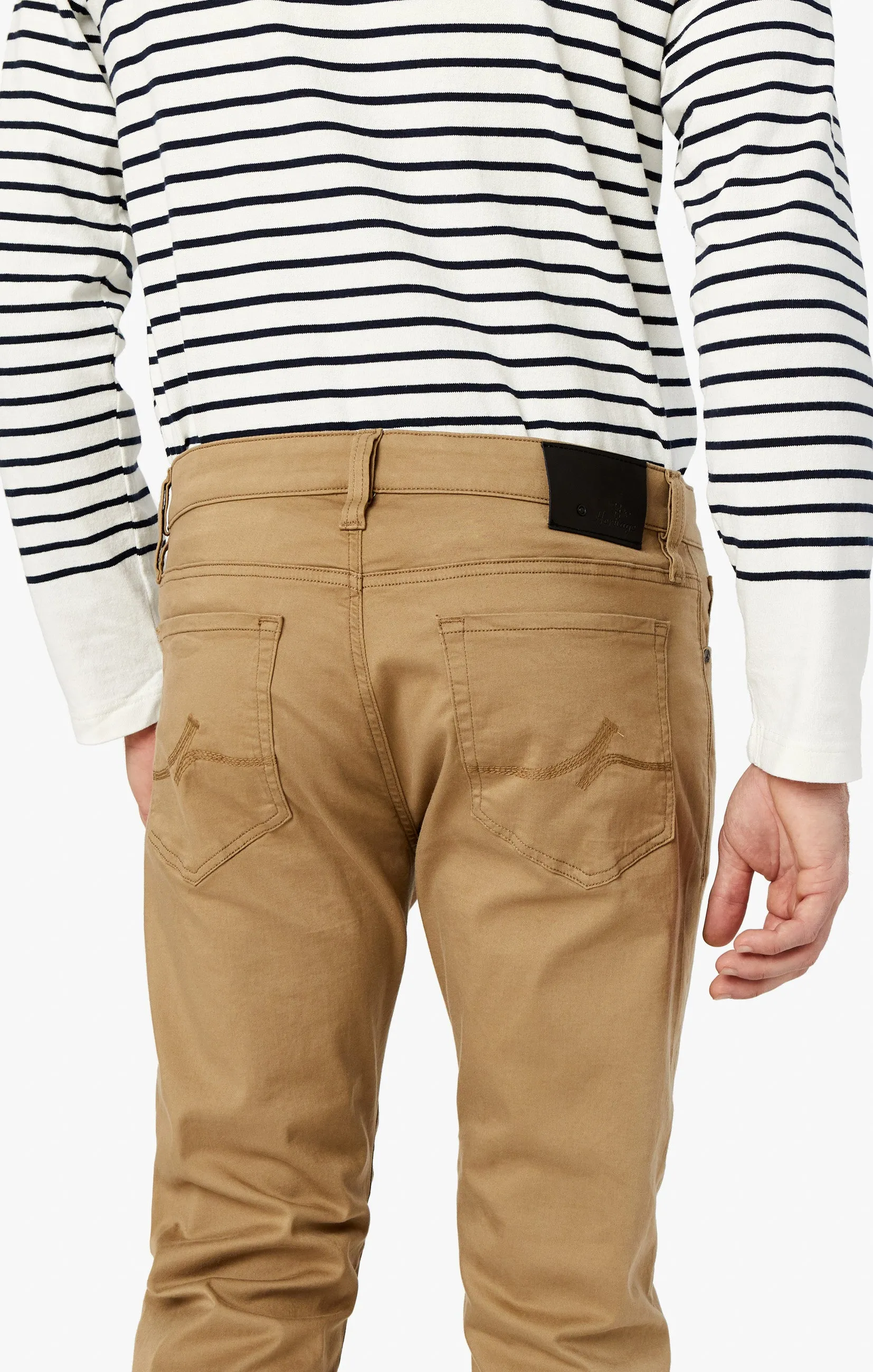 Courage Straight Leg Pants In Khaki Twill