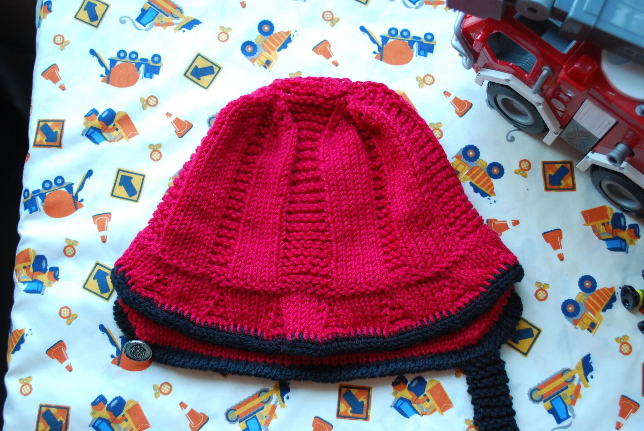 Cozy Firefighter Pattern (PDF) - Knitting Pattern by Phibersmith Designs