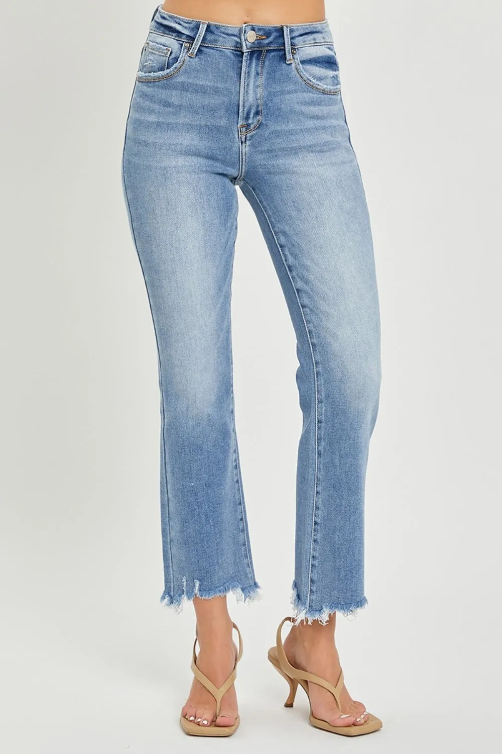 Cropped Straight Jeans by RISEN